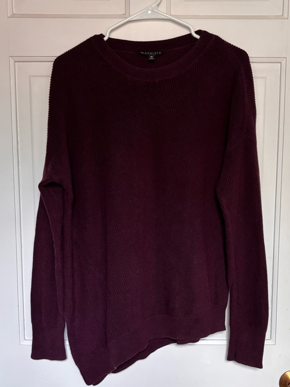 Athleta Asymmetrical Women's Crewneck Sweater - Plum Wine
